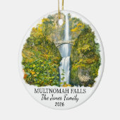 Personalized Multnomah Falls Ornament, Oregon セラミックオーナメント (左)