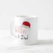 Personalized Mum & Dad Photo Mug - Christmas Gift コーヒーマグカップ (正面左)