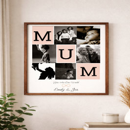 Personalized Mum photo print, Mothers day gift  ポスター