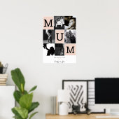 Personalized Mum photo print, Mothers day gift  ポスター (ホームオフィス)