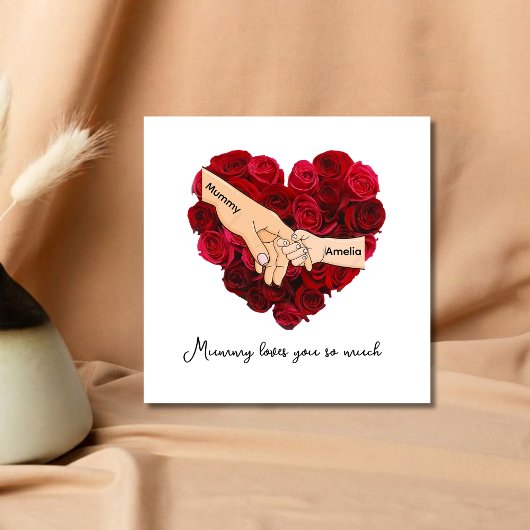 Personalized Mummy Loves You So Much Mother's Day  カード