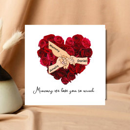 Personalized Mummy We Love You Mother's Day Card カード