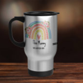 Personalized Mum's Rainbow & Floral Mug トラベルマグ