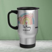 Personalized Mum's Rainbow & Floral Mug トラベルマグ