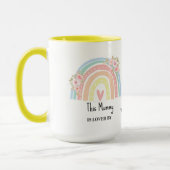 Personalized Mum's Rainbow & Floral Mug マグカップ (左)