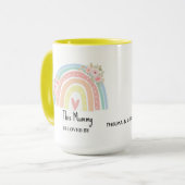 Personalized Mum's Rainbow & Floral Mug マグカップ (正面左)
