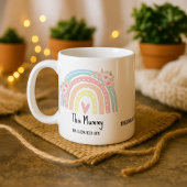 Personalized Mum's Rainbow & Floral Name Mug ツートーンマグカップ