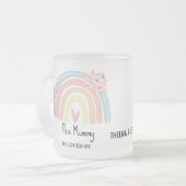 Personalized Mum's Rainbow & Floral Name Mug フロストグラスマグカップ (正面左)