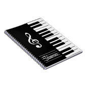 Personalized Music Notebook Piano Teacher  ノートブック (右側)