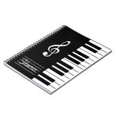 Personalized Music Notebook Piano Teacher  ノートブック (左側)