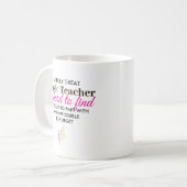 Personalized Music Teacher Appreciation gift コーヒーマグカップ (正面左)