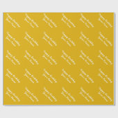 Personalized mustard yellow Birthday ラッピングペーパー (フラット)