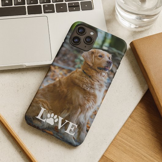 Personalized My Best Friend Photo Dog Love Paw Case-Mate iPhoneケース