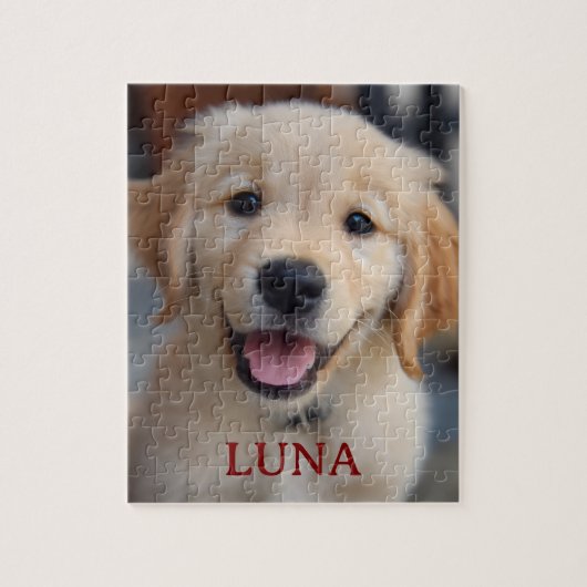 Personalized My Dog Photo and Name Puzzle Gift ジグソーパズル (縦)