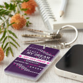 Personalized My Dream Between the Two Pink Stars キーホルダー (正面右)