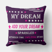 Personalized My Dream Between the Two Pink Stars クッション (裏面)