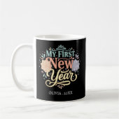 Personalized My First New Year Mug – Custom Name コーヒーマグカップ (左)