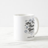 Personalized My First New Year Mug – Custom Name コーヒーマグカップ (正面右)