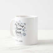 Personalized My First New Year Mug – Custom Name コーヒーマグカップ (正面左)