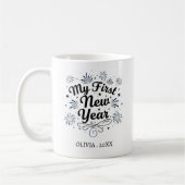 Personalized My First New Year Mug – Custom Name コーヒーマグカップ (左)