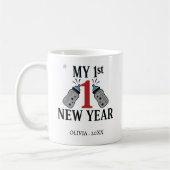 Personalized My First New Year Mug – Custom Name コーヒーマグカップ (左)