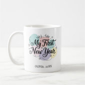 Personalized My First New Year Mug – Custom Name コーヒーマグカップ (左)