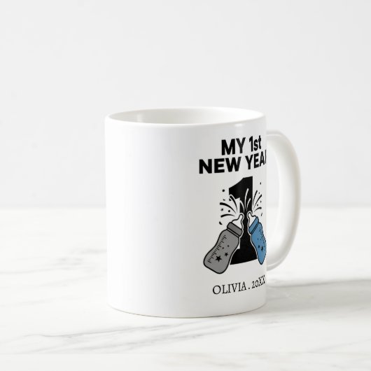 Personalized My First New Year Mug – Custom Name コーヒーマグカップ (正面右)