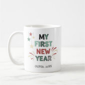 Personalized My First New Year Mug – Custom Name コーヒーマグカップ (左)