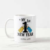 Personalized My First New Year Mug – Custom Name コーヒーマグカップ (左)