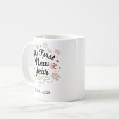 Personalized My First New Year Mug – Custom Name コーヒーマグカップ (正面左)