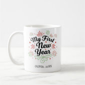 Personalized My First New Year Mug – Custom Name コーヒーマグカップ (左)