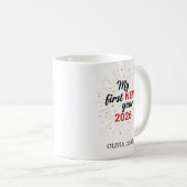 Personalized My First New Year Mug – Custom Name コーヒーマグカップ (正面右)