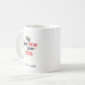 Personalized My First New Year Mug – Custom Name コーヒーマグカップ (正面左)