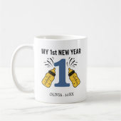 Personalized My First New Year Mug – Custom Name コーヒーマグカップ (左)