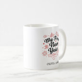 Personalized My First New Year Mug – Custom Name コーヒーマグカップ (正面右)