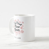 Personalized My First New Year Mug – Custom Name コーヒーマグカップ (正面左)