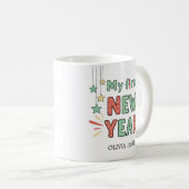 Personalized My First New Year Mug – Custom Name コーヒーマグカップ (正面右)