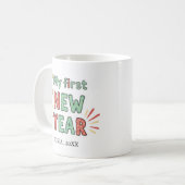 Personalized My First New Year Mug – Custom Name コーヒーマグカップ (正面左)