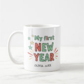 Personalized My First New Year Mug – Custom Name コーヒーマグカップ (左)