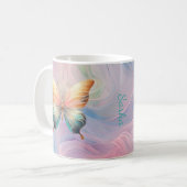 Personalized Mystic Butterfly Mug コーヒーマグカップ (正面左)