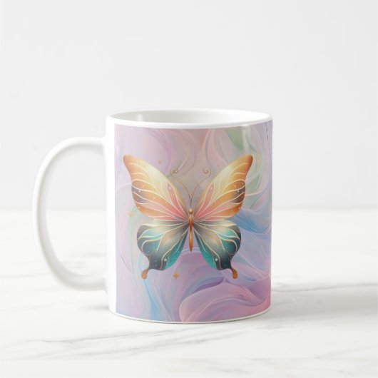 Personalized Mystic Butterfly Mug コーヒーマグカップ (左)
