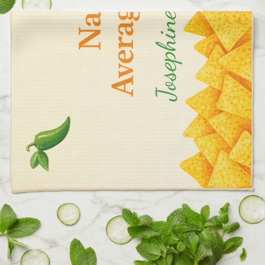 Personalized Nacho Average Cook Funny Tea Towel  キッチンタオル (折り畳み)