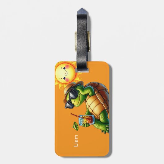 Personalized name ラゲッジタグ (裏面縦)