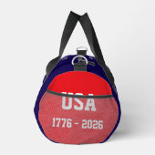 Personalized Name 250th Anniversary USA Flags ダッフルバッグ (右)