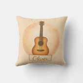 Personalized Name Acoustic Guitar For Music Lovers クッション (裏面)