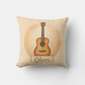 Personalized Name Acoustic Guitar For Music Lovers クッション (正面)