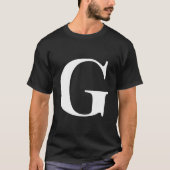Personalized Name Alphabet Initial Letter G Tシャツ (正面)