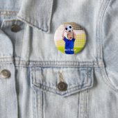 Personalized Name and Photo Football Sport  缶バッジ (インサイチュ)