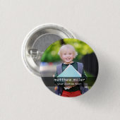 Personalized Name and Photo School Button 缶バッジ (正面&裏面)