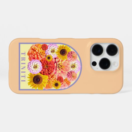  Personalized Name Arch Floral  iPhoneケース (裏面横)